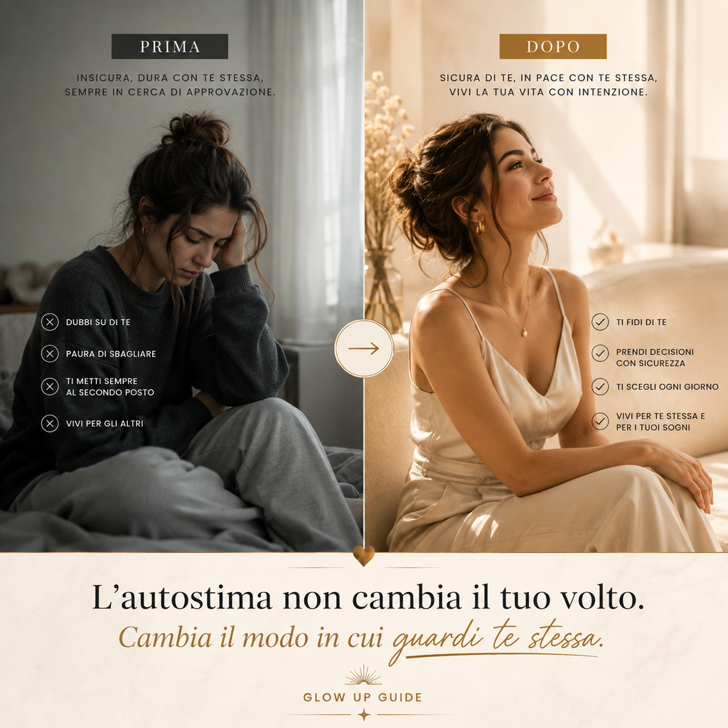 Glow Up Autostima - 30 giorni per costruire sicurezza, confini e fiducia in te stessa.