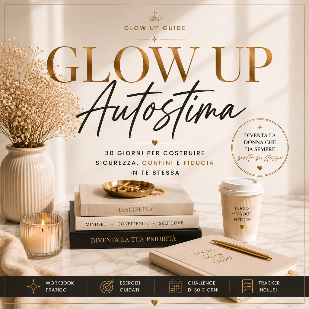 Glow Up Autostima - 30 giorni per costruire sicurezza, confini e fiducia in te stessa.